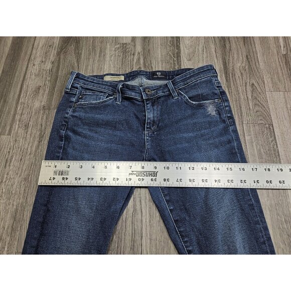 AG Adriano Goldschmied Jeans Womens 27R Blue The Legging Super Skinny Distressed - Picture 8 of 11